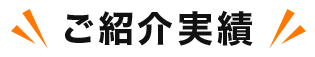 ご紹介実績